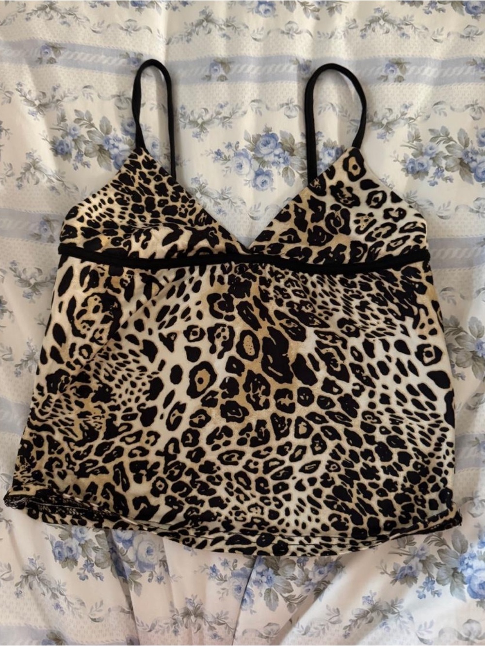 SHEIN Leopard Print Cami Tank - Beige & Black